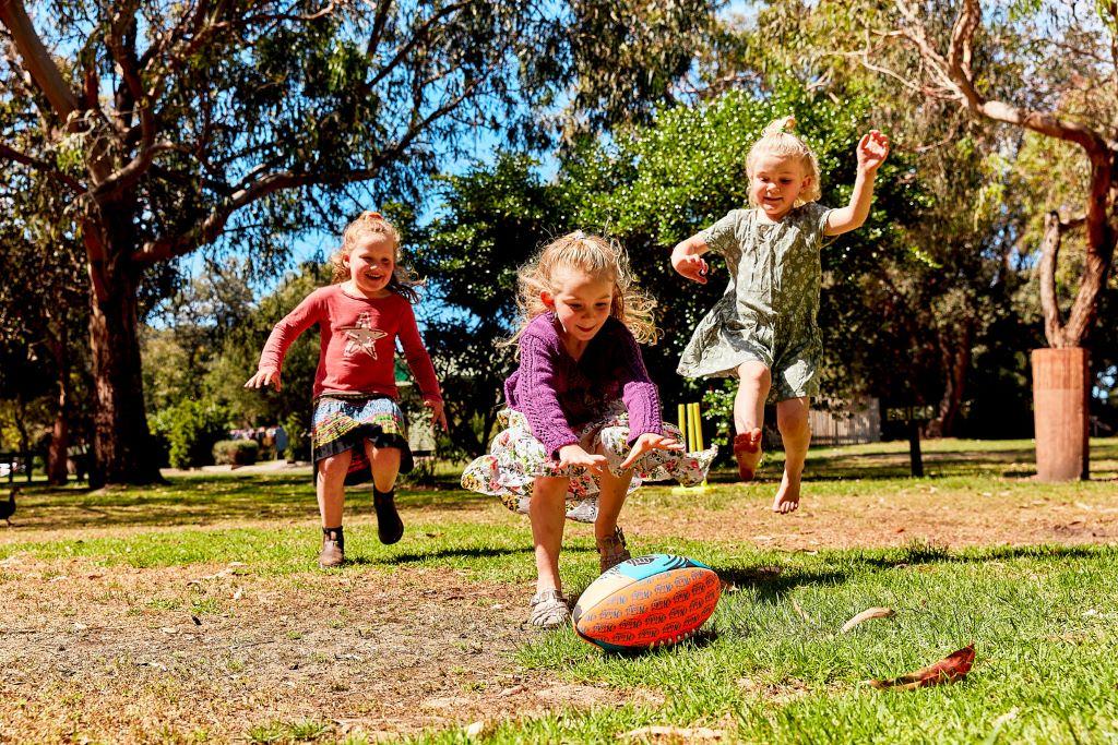 Footy fun at Kennett River