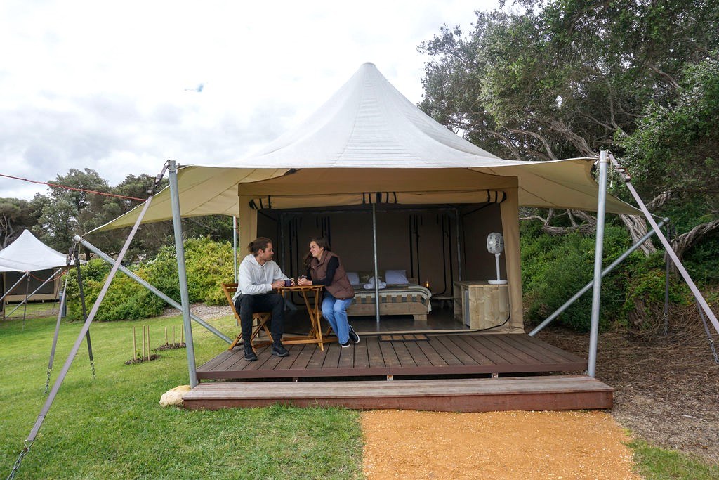 Glamping break at Torquay Foreshore Caravan Park