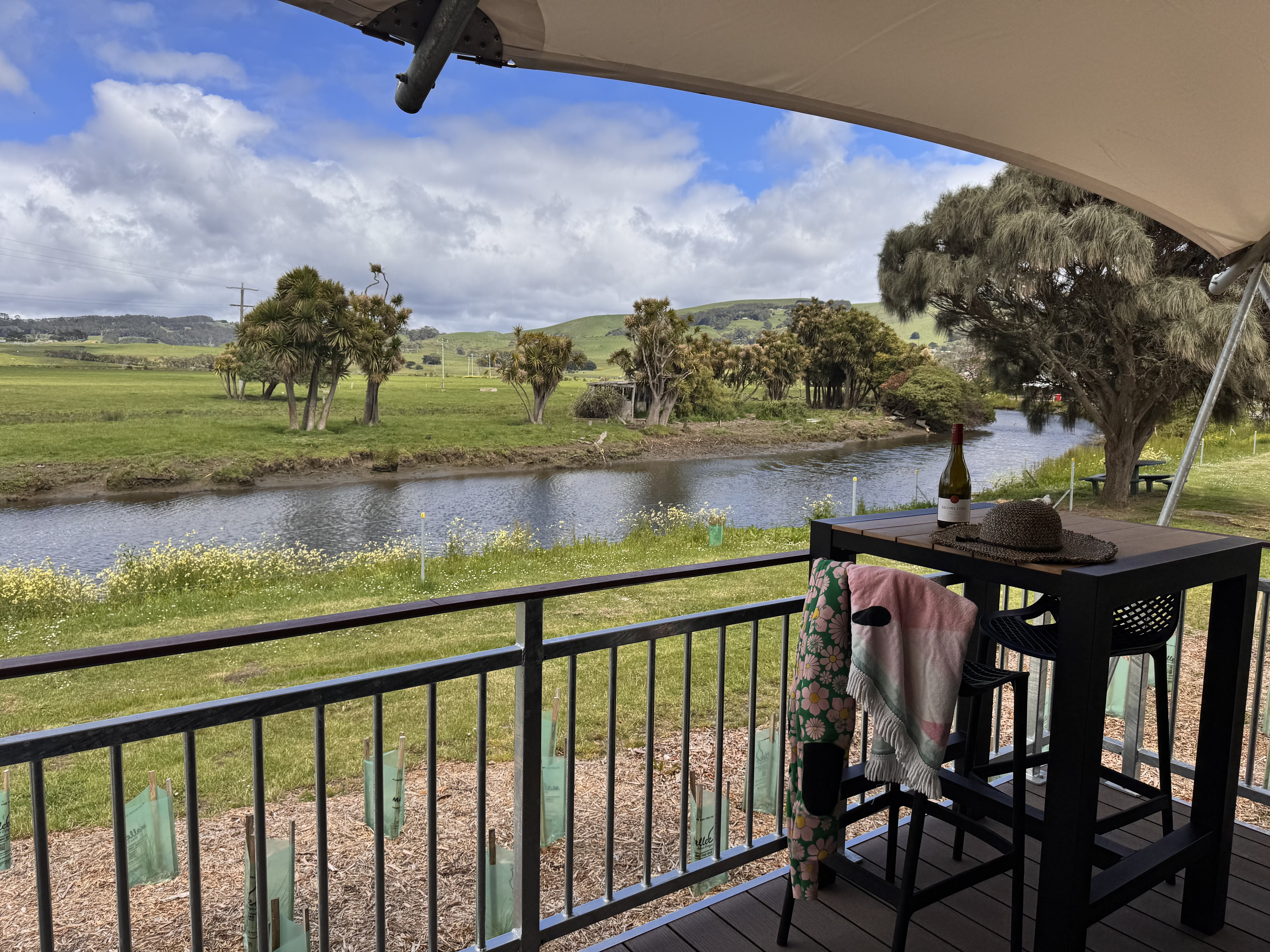 Relaxing riverside glamping at Apollo Bay