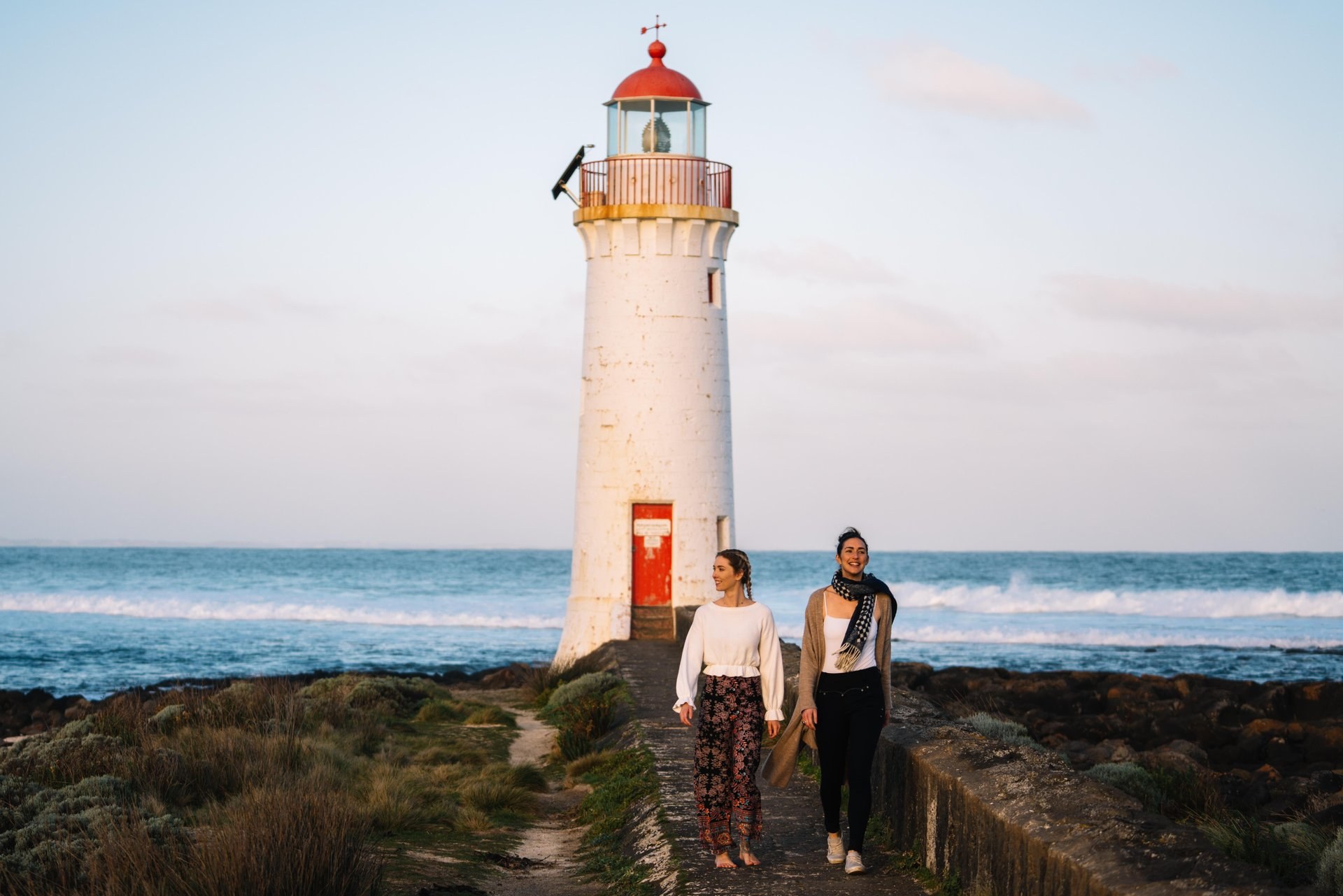 Take the lighthouse loop on Griffiths Island in Port Fairy
