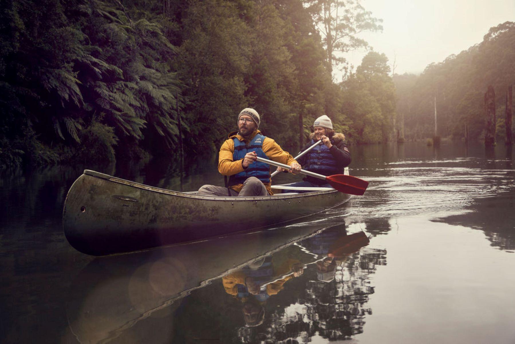 Canoe at Lake Elizabeth - watch out for platypus!