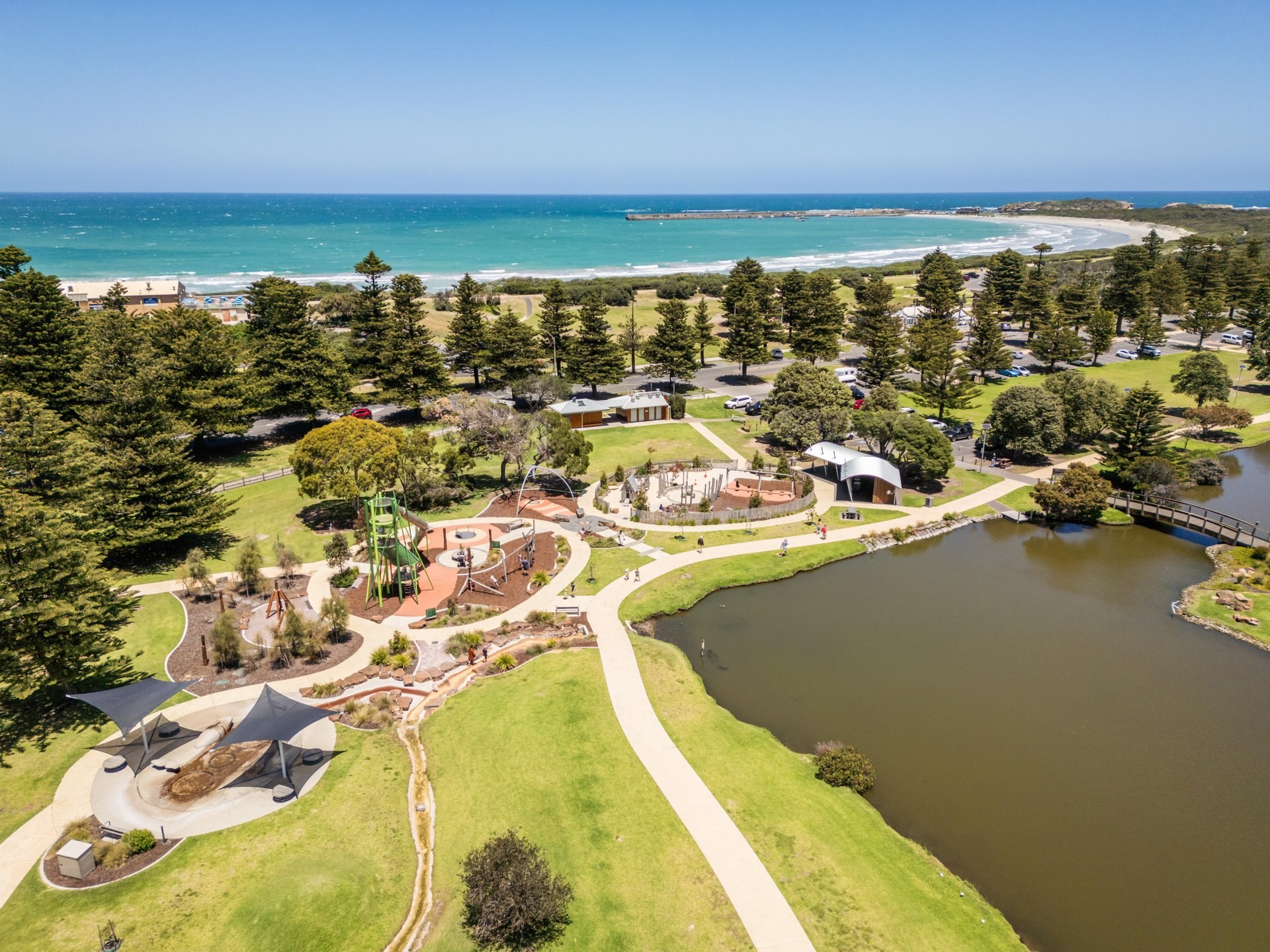 Lake Pertobe is a destination for play