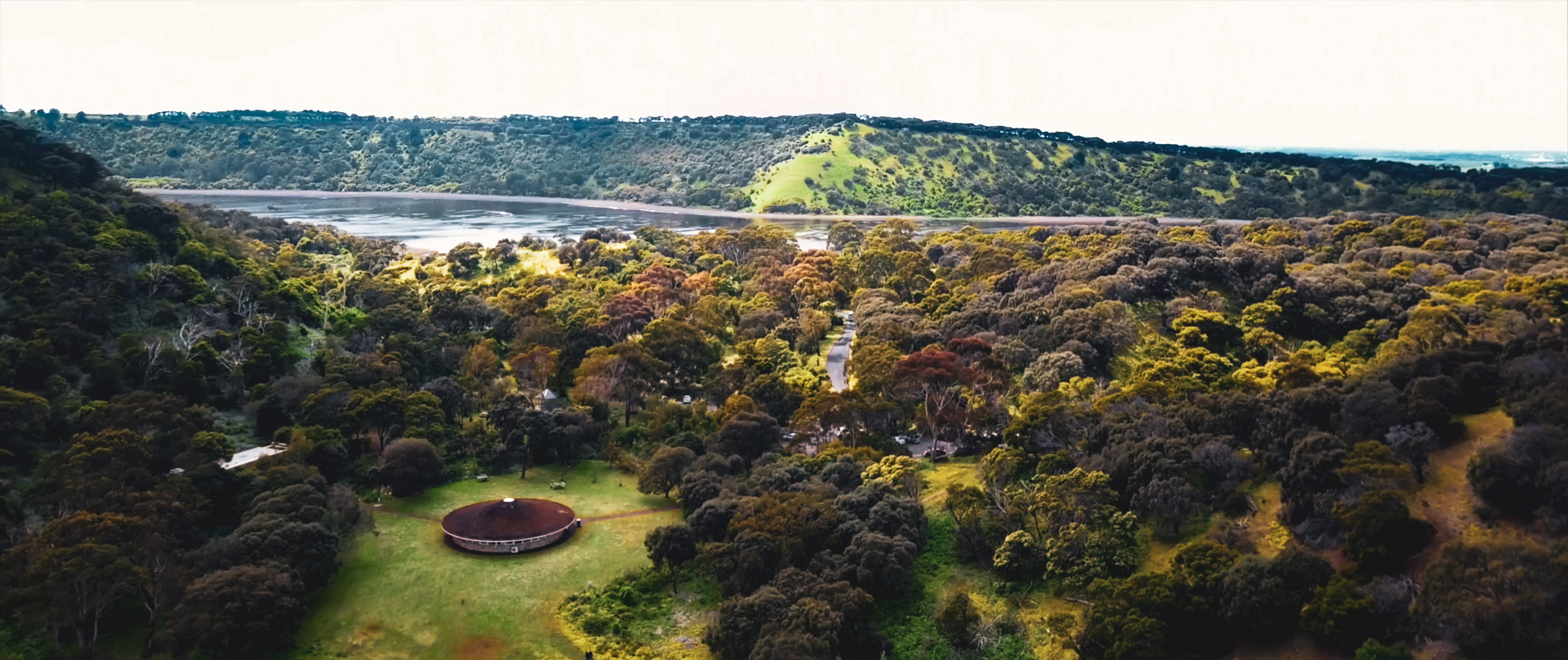 Explore inside a volcano at Tower Hill near Warnambool