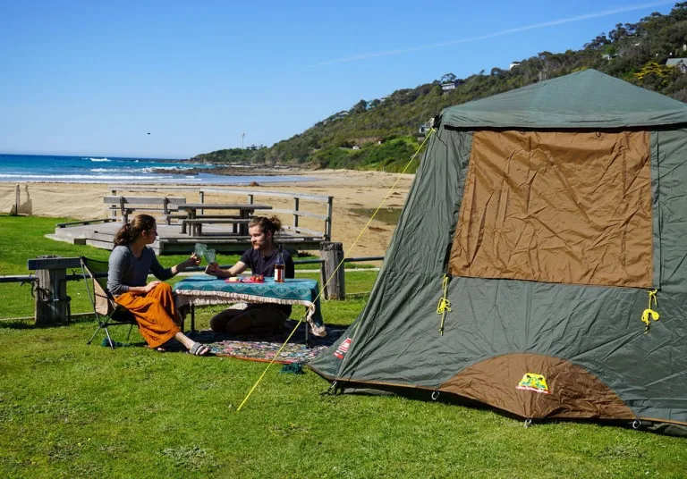 Couplecamping Wye River Beachfront Campground Great Ocean Road Parks
